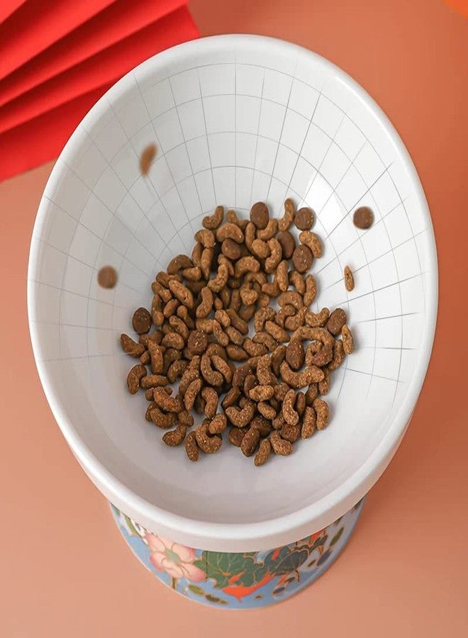 KUTKUT Ceramic Cat Food Bowl Elevated Bowl Protect Pets' spines and Neck | Anti Vomiting Porcelain Stress Free Tilted Bowl for Cats and Small Dogs, Dishwasher and Microwave Safe (Red) - Image 5